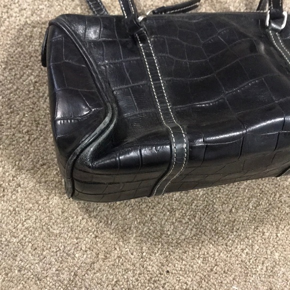 Black leather croc Dooney & Burke puede - Picture 3 of 8